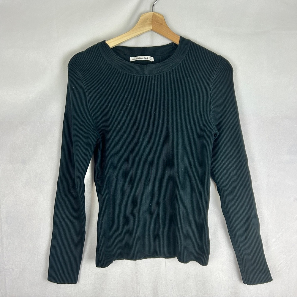 ABERCROMBIE & FITCH NWT Sweater Ribbed Black Pullover Women's Size Medium Basic